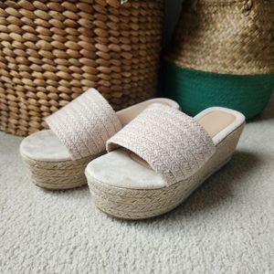 Platform Espadrille Slides
